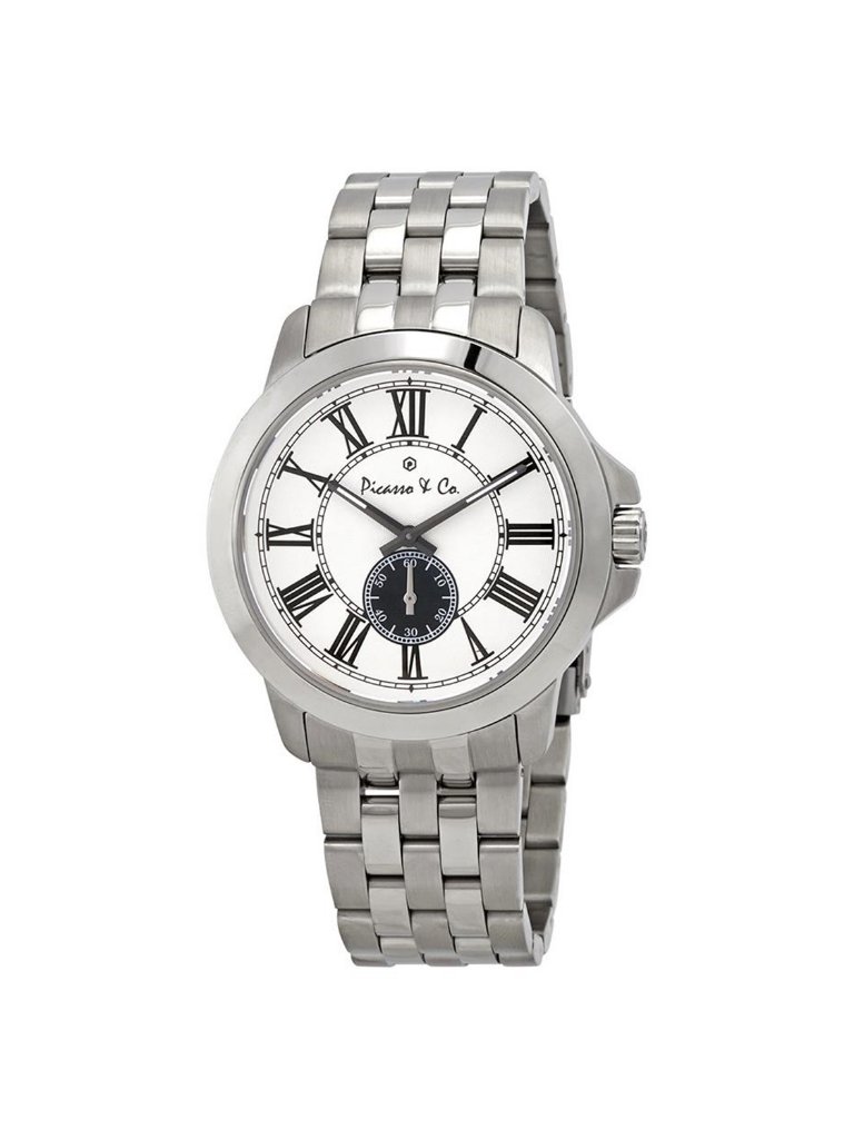 Nwt Picasso And Co Quartz Silver Dial Men's Watch